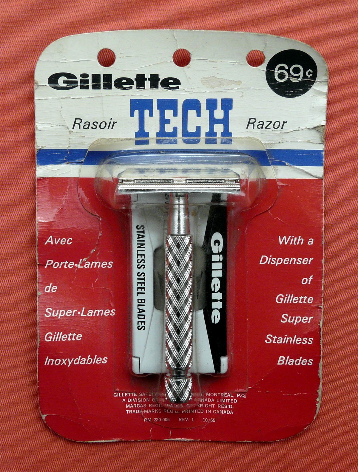 Unopened 1965 Gillette Tech Value Wicked Edge